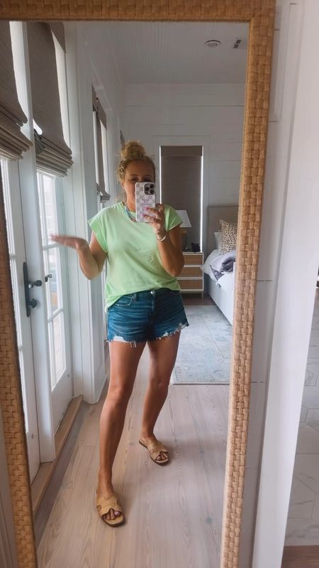 Target tee is on sale for $7!! Run, don’t walk. Wearing size small. Sandals are 30% off, too. Shorts are on sale at aerie  

#LTKxTarget #LTKfindsunder50 #LTKsalealert