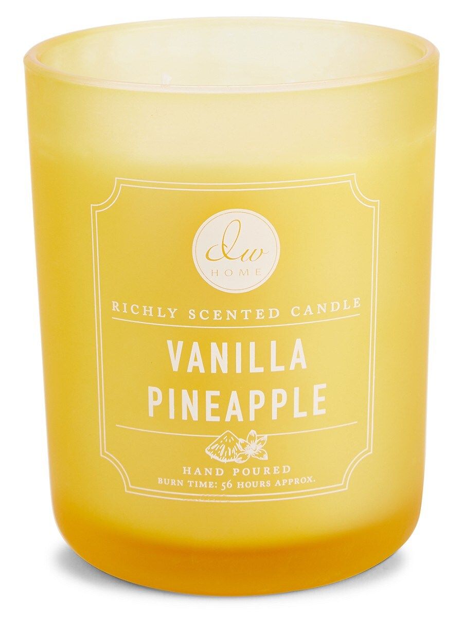 DW Home Vanilla & Pineapple Glass Candle - Yellow | Saks Fifth Avenue OFF 5TH