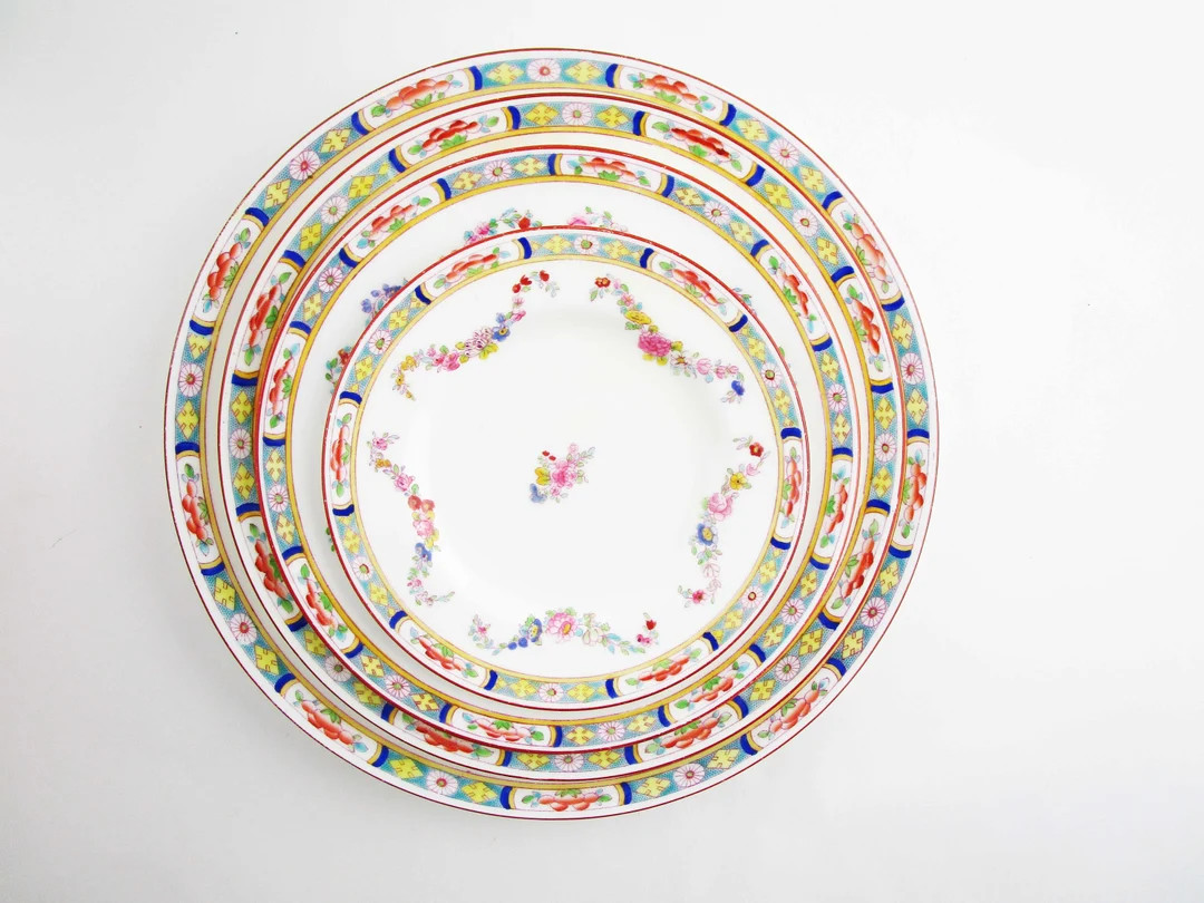 Ten (10) 6" Bread and Butter Plates - Vintage 'minton' Rose Pattern Plates - Made in England - Gl... | Etsy (US)