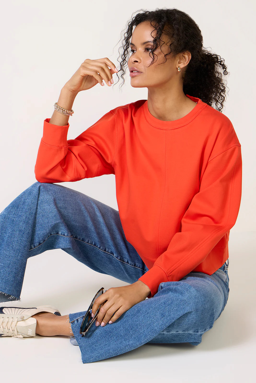 Long Sleeve Crewneck Top | Evereve