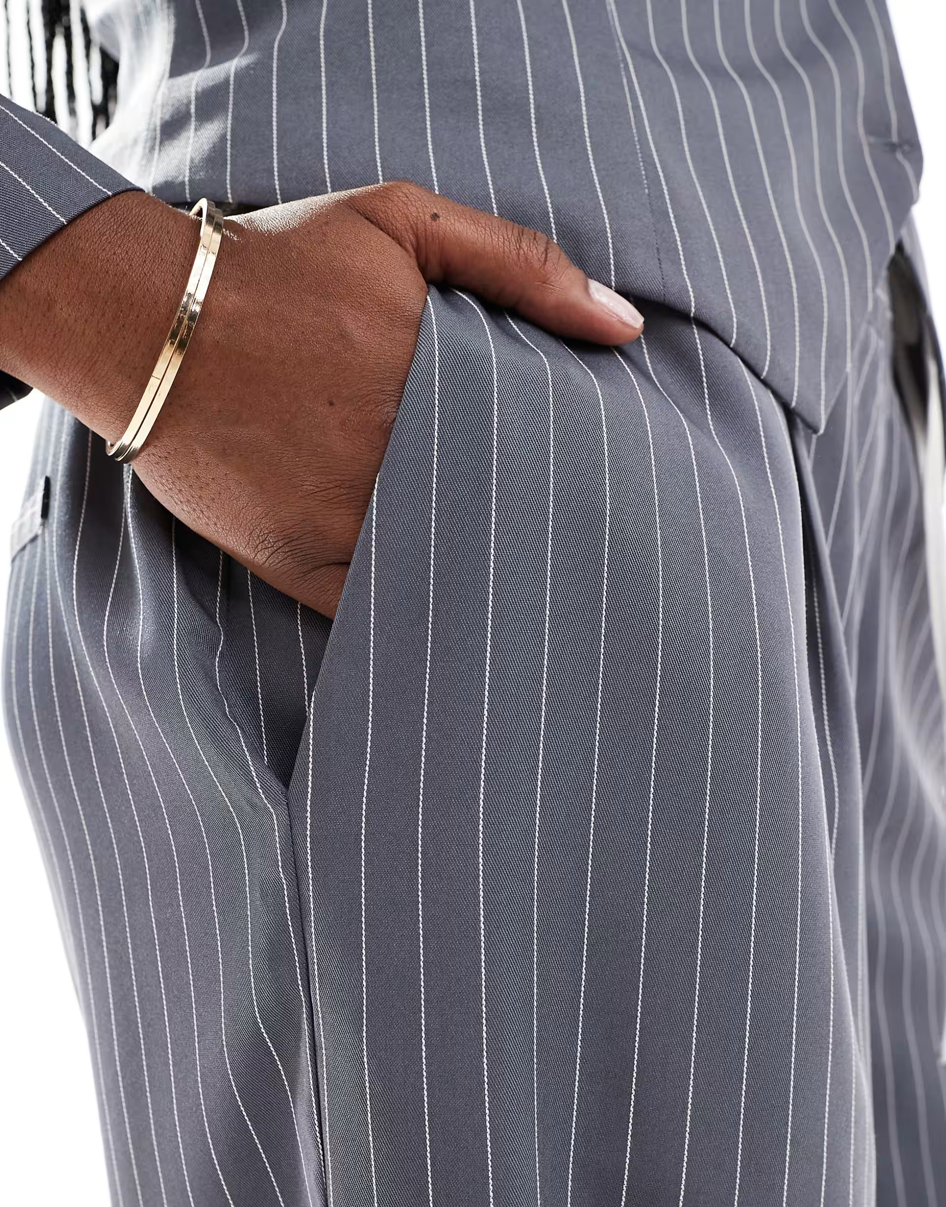 Extro & Vert Plus drawstring tailored pants in petrol blue and white - part of a set | ASOS (Global)