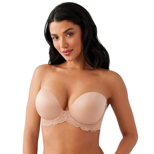 Wacoal Women's Self-Assured Push Up Strapless Bra, Roebuck, Tan, 32DDD | Amazon (US)