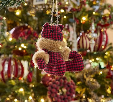 Plaid Bear Ornament | Pottery Barn (US)