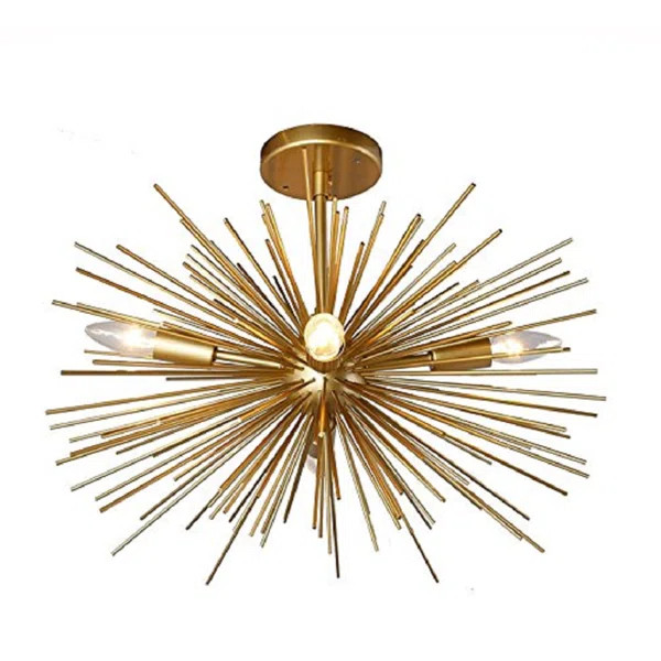 Basso 4 - Light 20'' Sputnik Sphere Semi Flush Mount | Wayfair North America