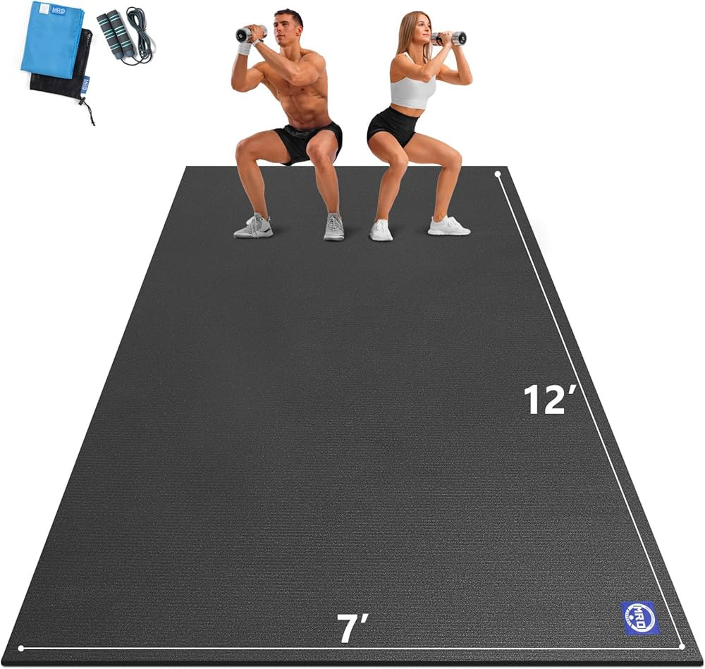 MRO Extra Large Exercise Mat 12'x7'/9'x7'/7'x7'/7'x5'(7mm), High-Density Workout Mats for Home Gy... | Amazon (US)