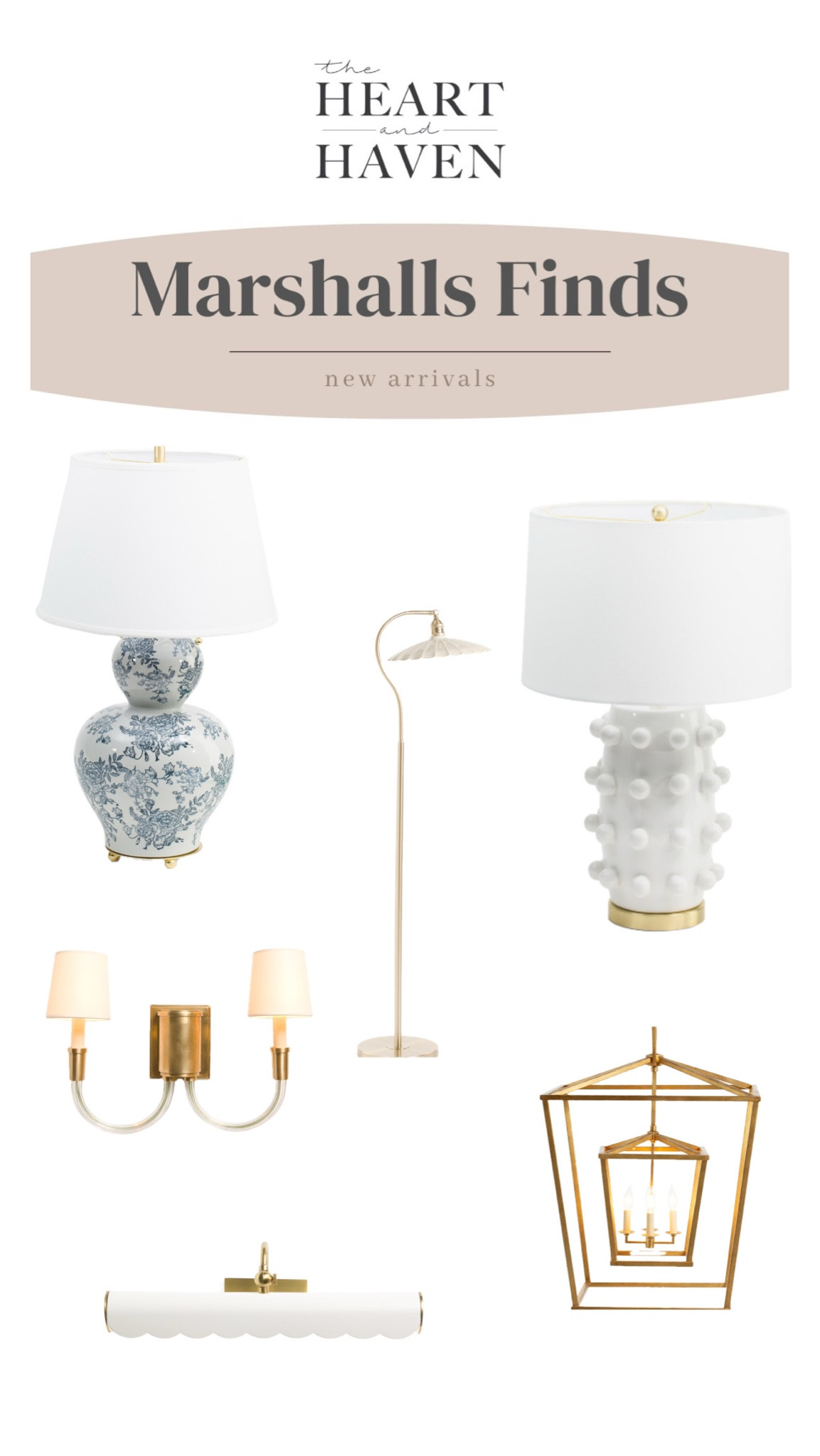 Beautiful lighting options at Marshall’s plus some designer finds!