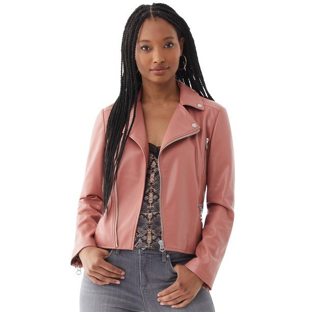 Scoop Women’s Faux Leather Moto Jacket | Walmart (US)