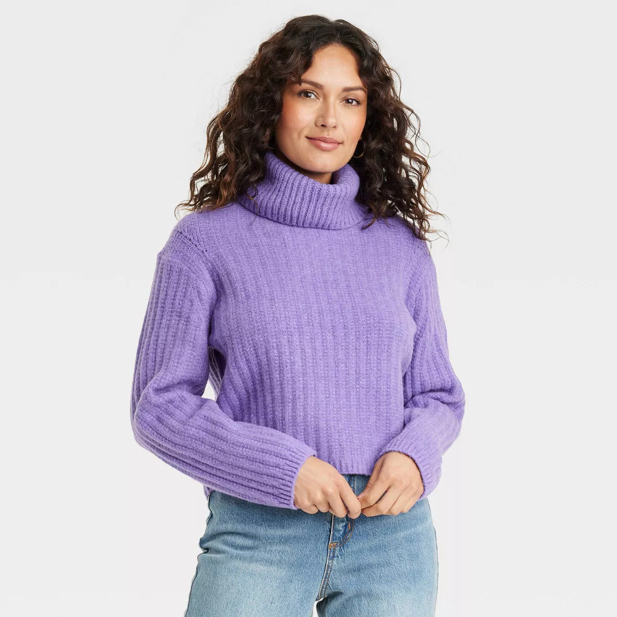 Women's Mock Turtleneck Cashmere-Like Pullover Sweater - Universal Thread™ | Target