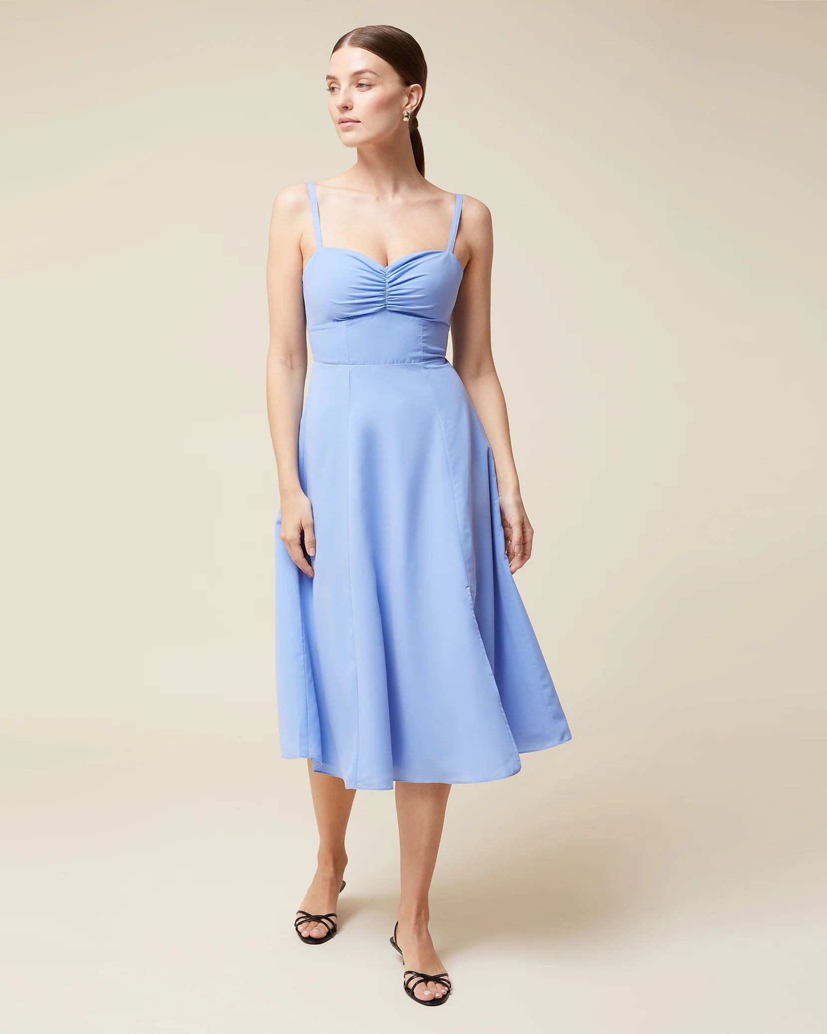 Ruched Cup Midi Dress | Rachel Parcell