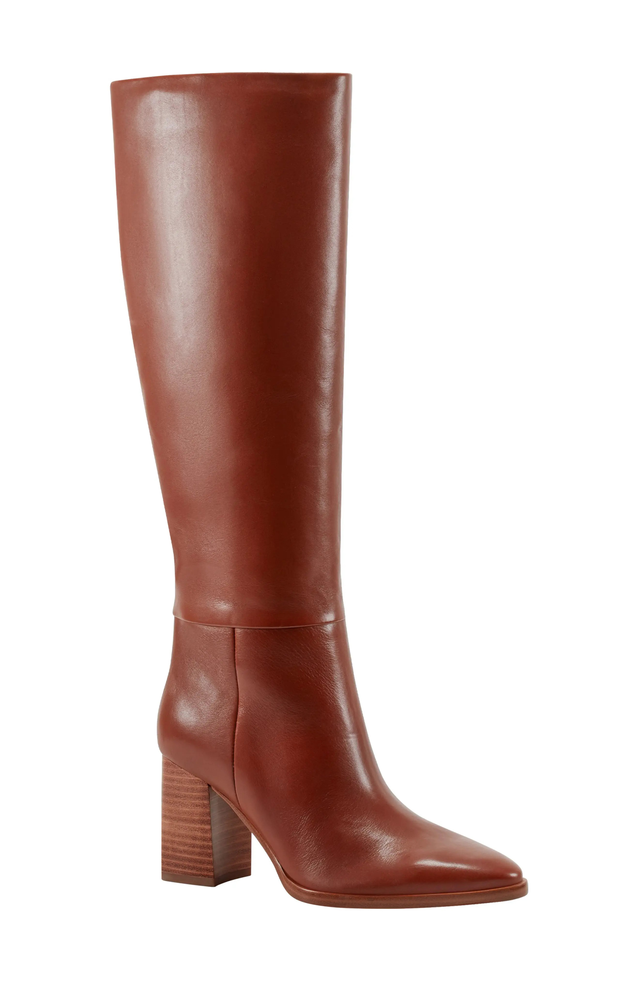 Marc Fisher LTD Perina Knee High Boot in Dark Red at Nordstrom Rack, Size 5 Regular Calf | Nordstrom Rack
