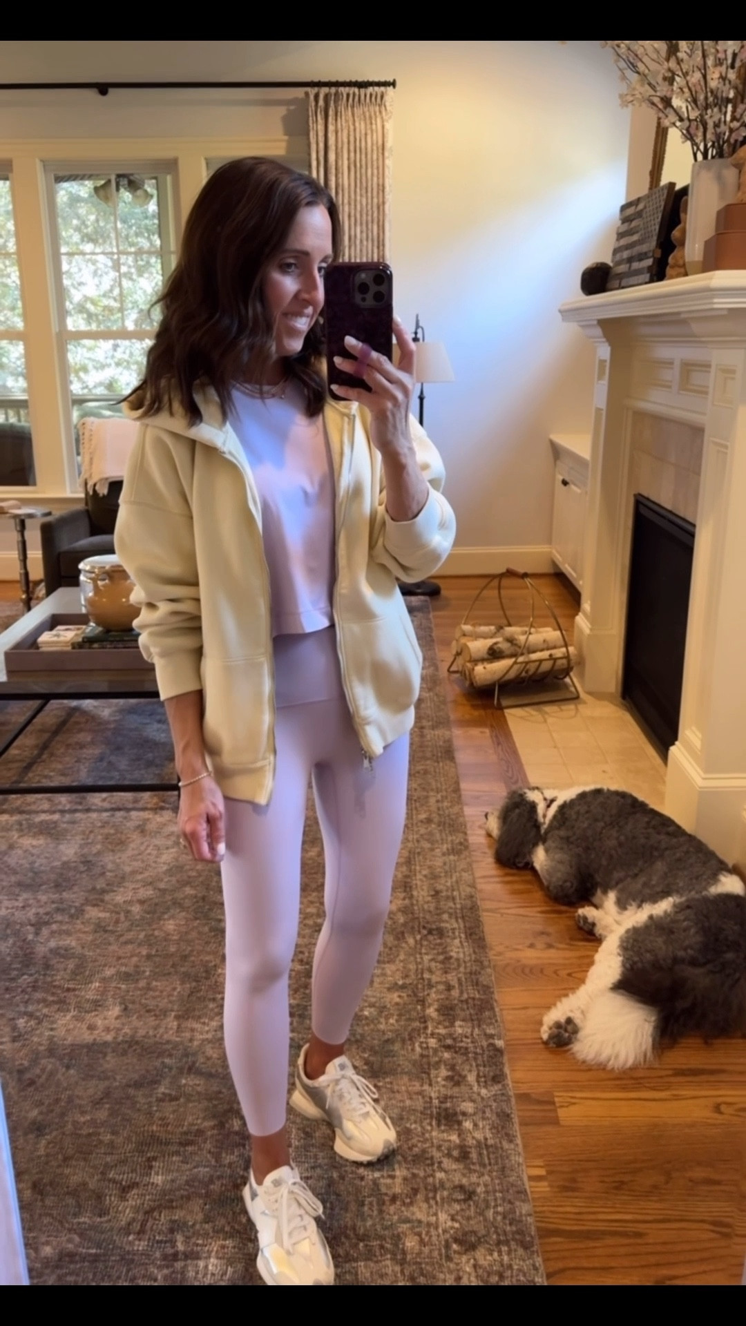 Walking outfit. Spring pastels. Spanx workouts set. Sweatshirt hoodie. 
Set size S. Sweatshirt S. 

#LTKSeasonal #LTKSpringSale #LTKActive