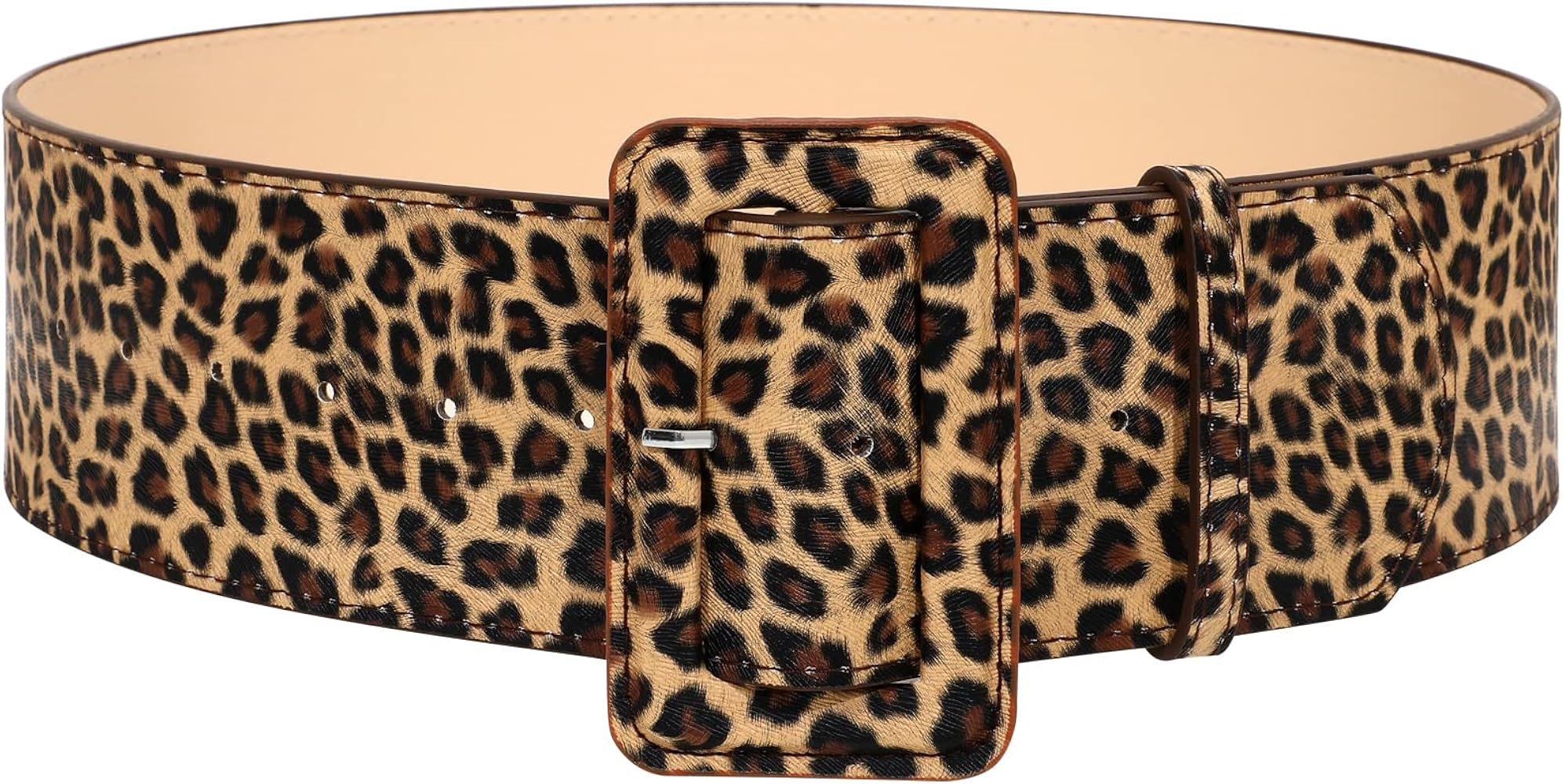 SUOSDEY Women Wide Patent Leather Belt Christmas Santa Claus Belt Fashion Square Buckle Waist Bel... | Amazon (US)