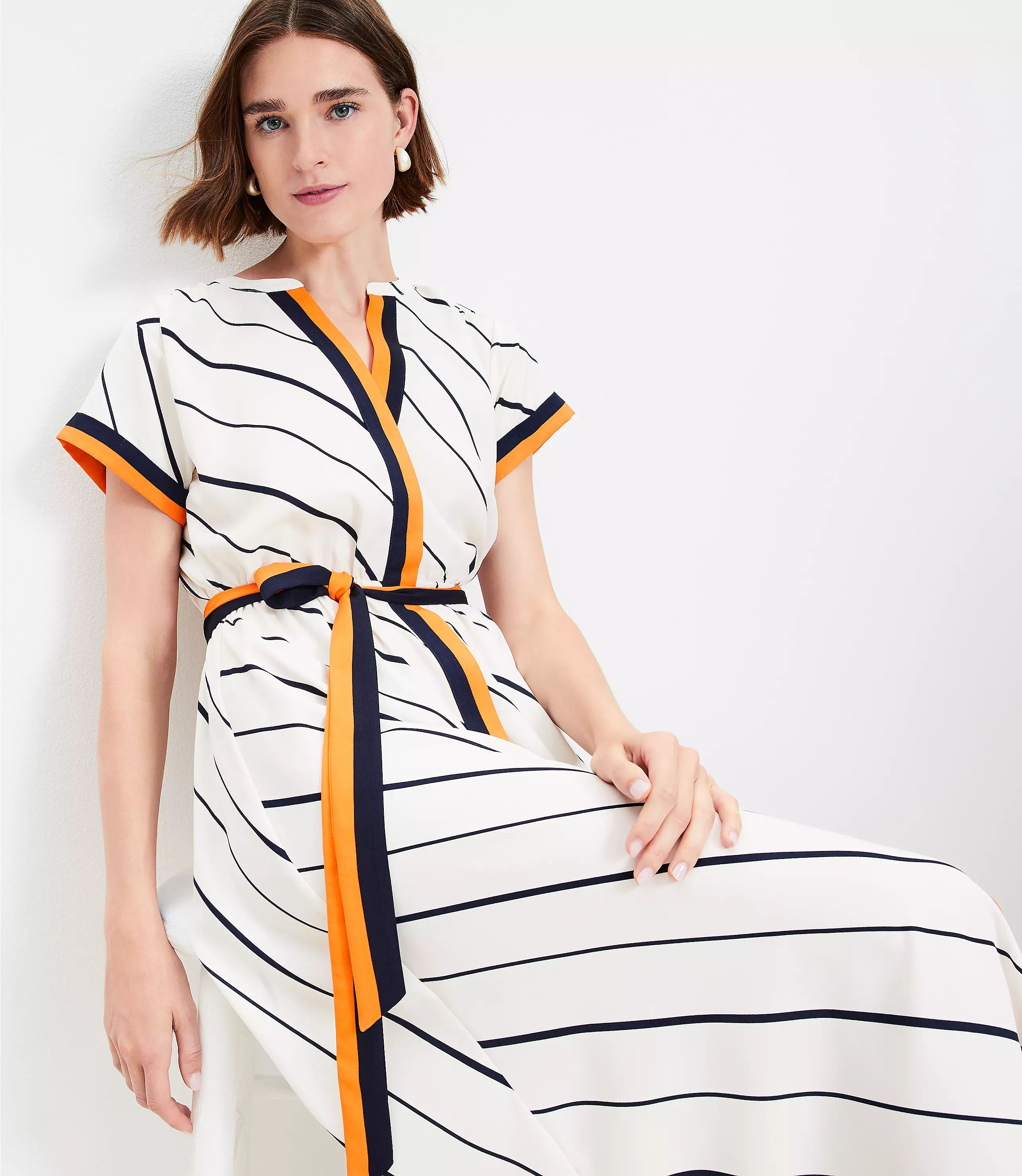 Striped Dolman Midi Shirtdress | LOFT