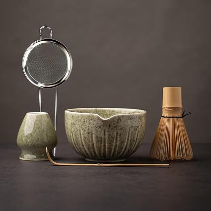 TANG PIN Juego de matcha – Tazón de matcha con boquilla y batidor, 15 onzas, cuchara de matcha... | Amazon (US)