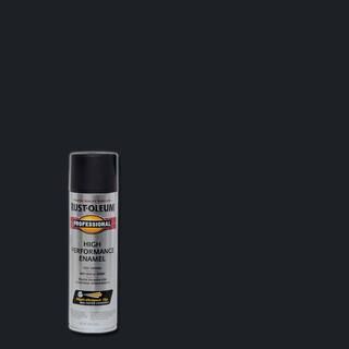 Rust-Oleum Professional 15 oz. High Performance Enamel Flat Black Spray Paint 7578838 - The Home ... | The Home Depot