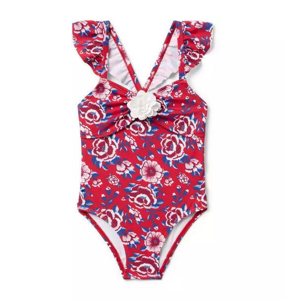 Recycled Floral Rosette Swimsuit | Janie and Jack