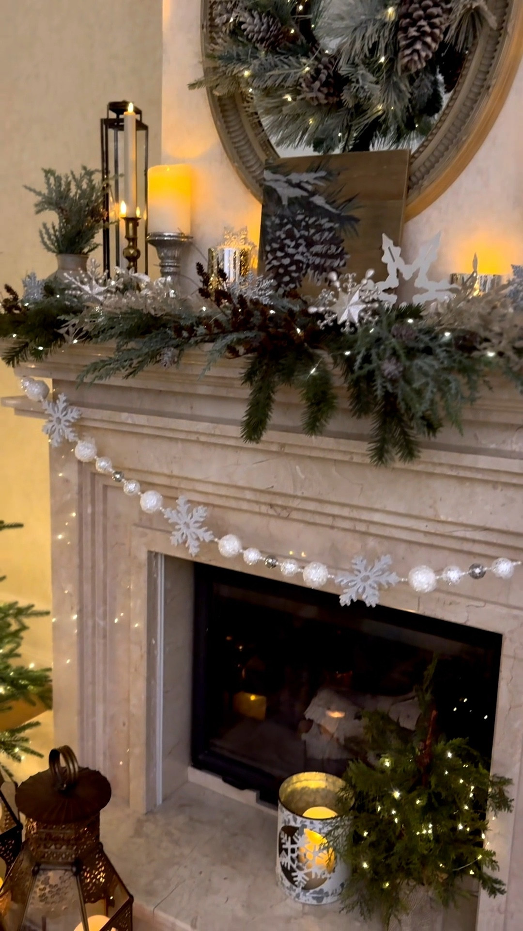 Winter home decor, snowflake decorations, cozy winter decorations, living room mantel 

#LTKHome #LTKFindsUnder50 #LTKSeasonal