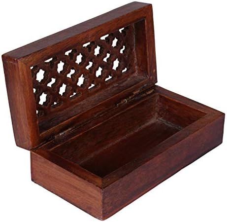 Wood Keepsake Box with Hinged Lid - Decorative Wooden Box, Storage Box, Stash Box, Jewelry Box, Keep | Amazon (US)