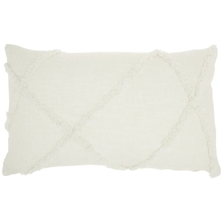 Nourison Life Styles White Decorative Throw Pillow , 14" X 24" | Walmart (US)