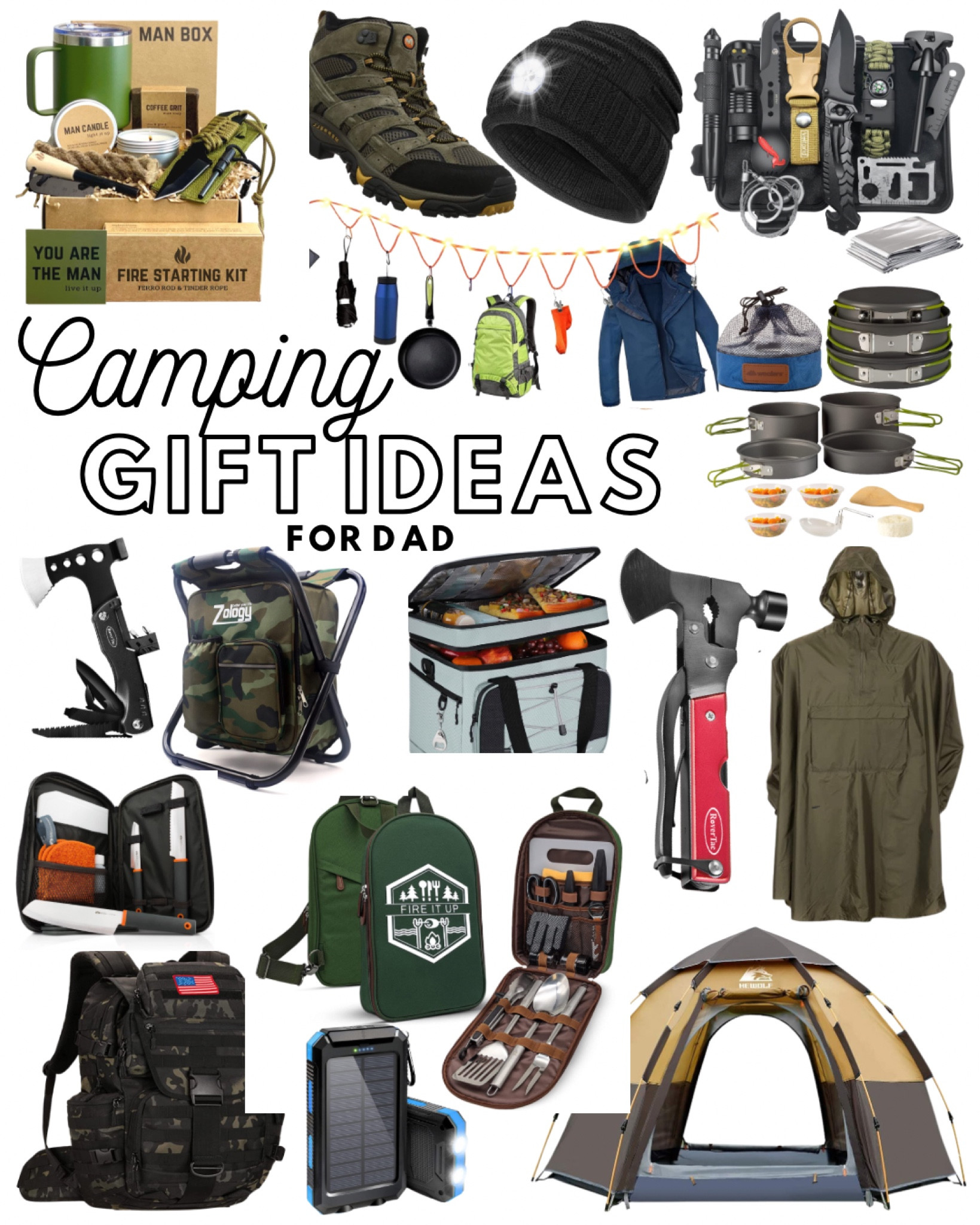 If your father, husband, mentor, or any other man in your life loves to go camping - this is the gift guide you need! Everything he wants and needs for a long weekend in the wild!

Camping, outdoors, nature, gift guide, gifts for men, Father’s Day, gifts for dad, tent, gear, hiking, camping gear, gifts, 

#LTKmens #LTKGiftGuide