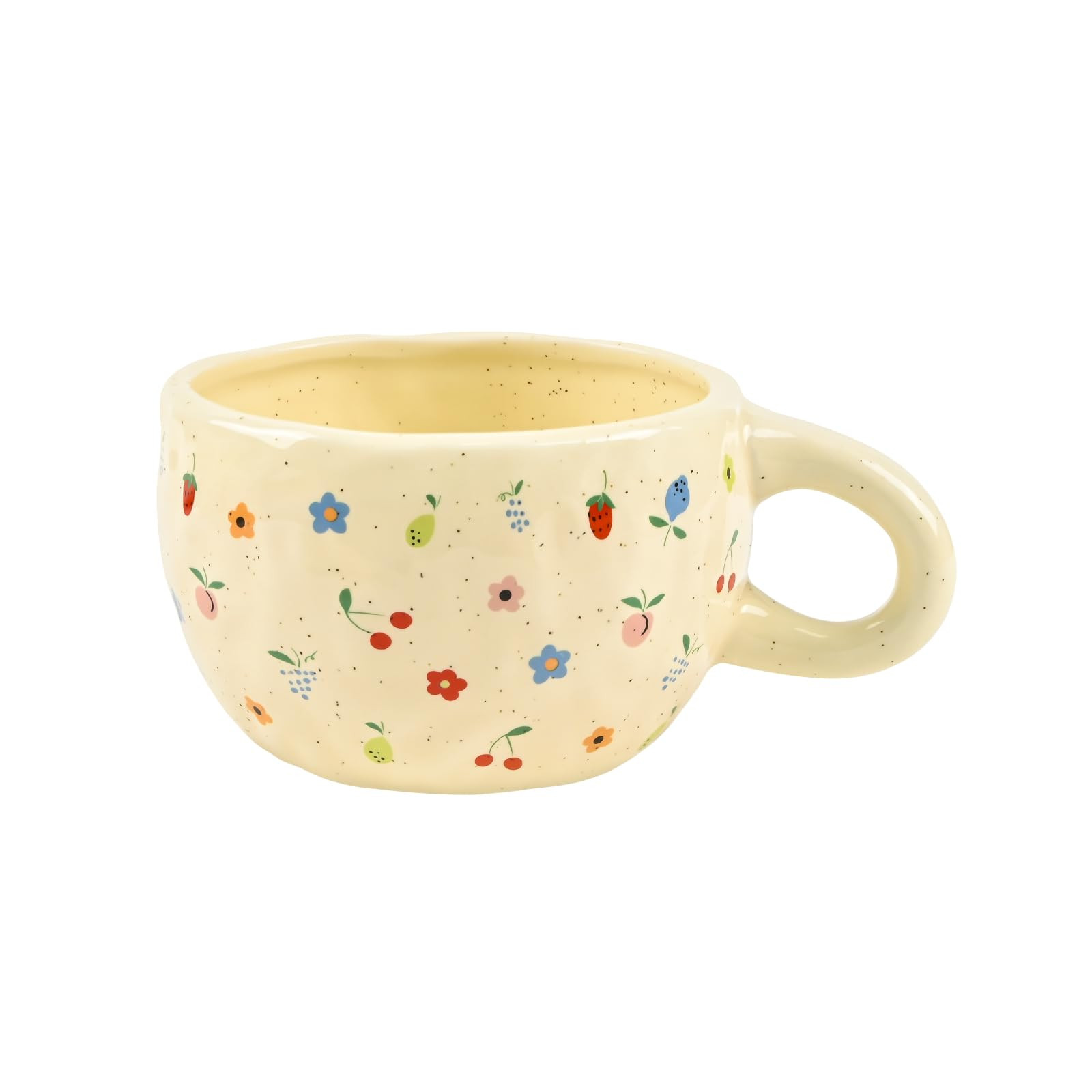 Ceramic Coffee Mug, Creative Flower Fruit Cup for Women Friends, 8.5 oz/250 ml Cute Coffee Mugs f... | Amazon (US)