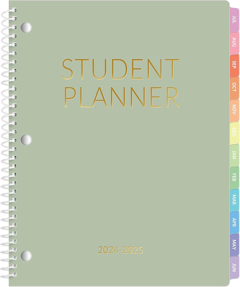 Student Planner 2024-2025, SUNEE Academic Weekly & Monthly Planner, Jul. 2024 - Jun. 2025, 8.5"×... | Amazon (US)