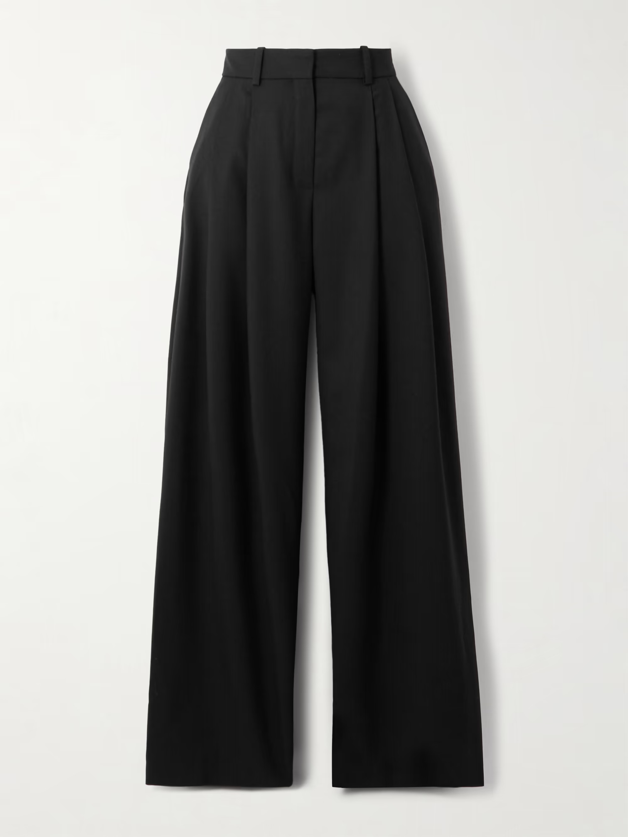 Pleated wool-gabardine wide-leg pants | NET-A-PORTER (US)