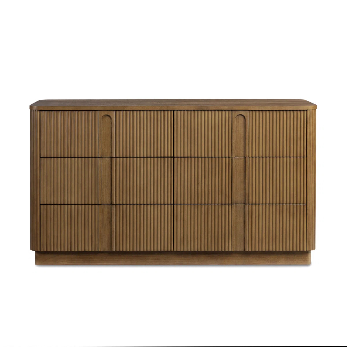 Push-to-Open 6-Drawer Solid Wood Dresser with Reeded Front for Modern Bedroom Accent Storage | Wayfair North America