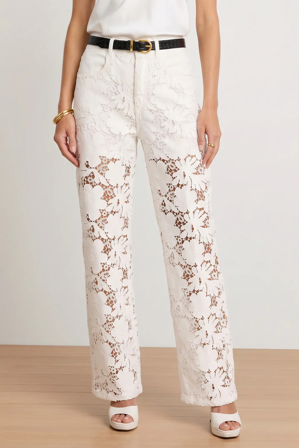 Celeste High Rise Jean - White | The Noli Shop