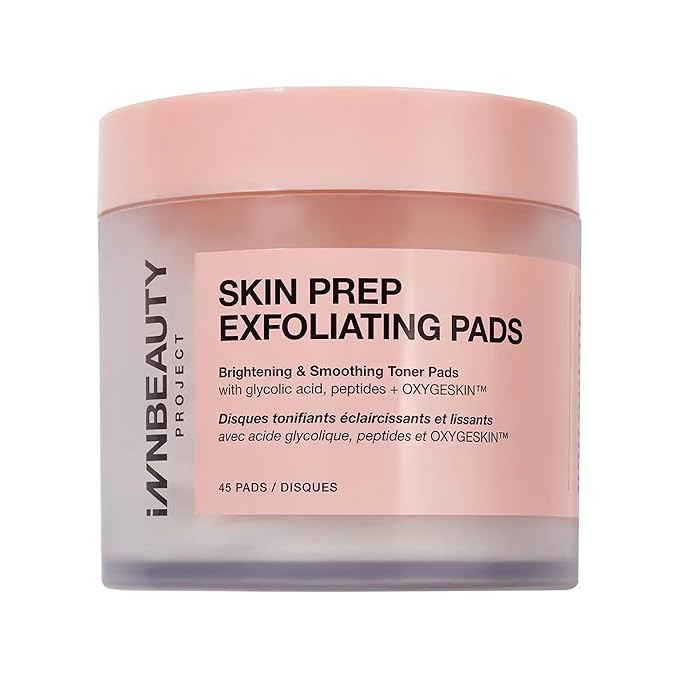 INNBEAUTY Project Skin Prep Brightening & Exfoliating Pads with Glycolic Acid, 45 Pads | Amazon (US)