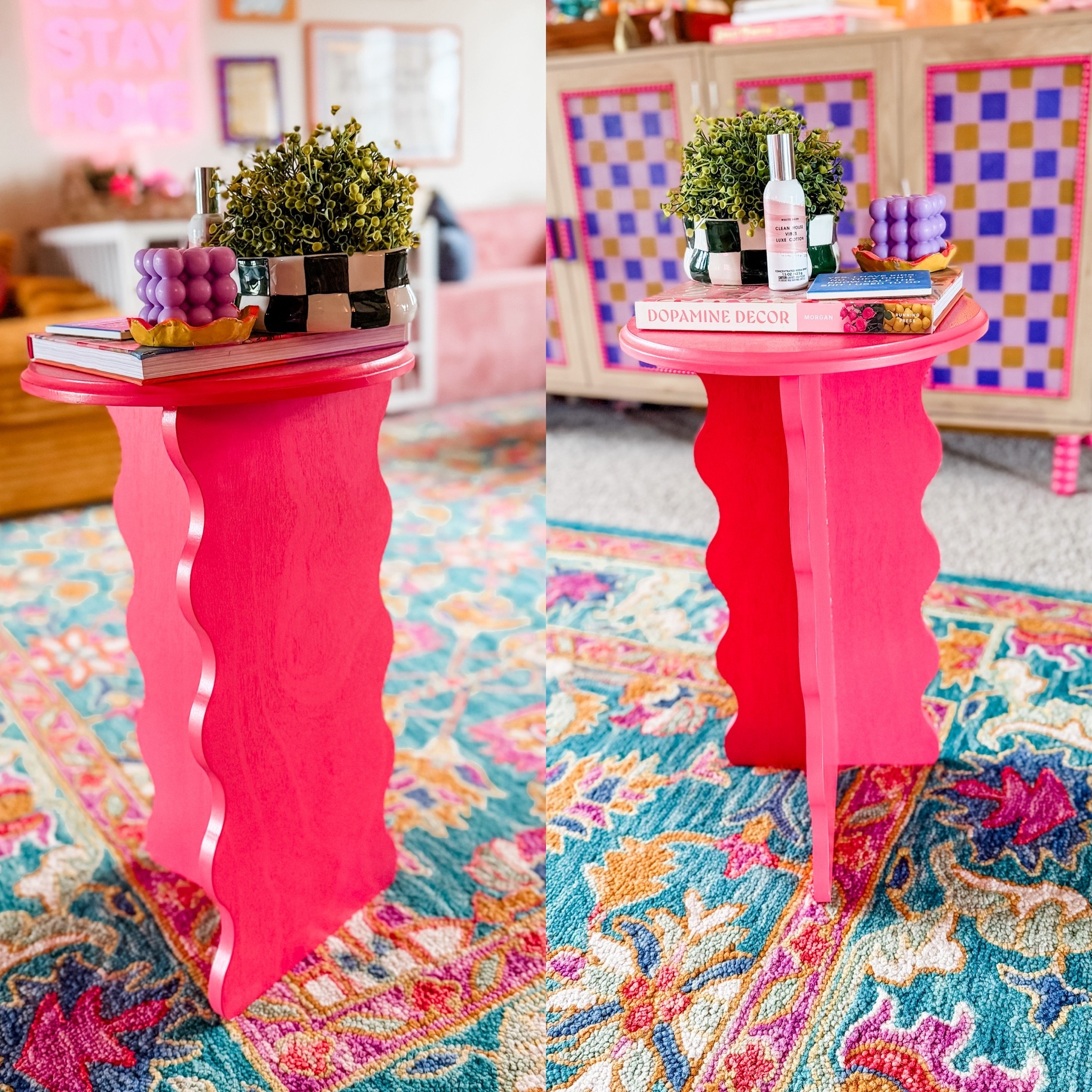 @Wayfair pink wavy side accent table #wayfairfind

#LTKHome