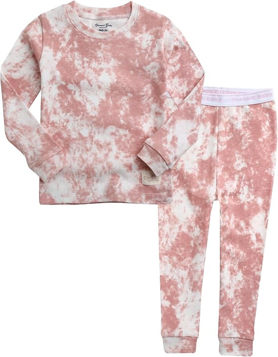 VAENAIT BABY 12M-12 Toddler Kids Boys Girls 100% Cotton Marbling Sung Fit Sleepwear Pajamas 2pcs ... | Amazon (US)