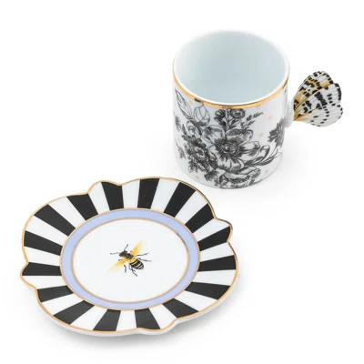 Butterfly Toile Mug And Saucer Set | Wayfair North America