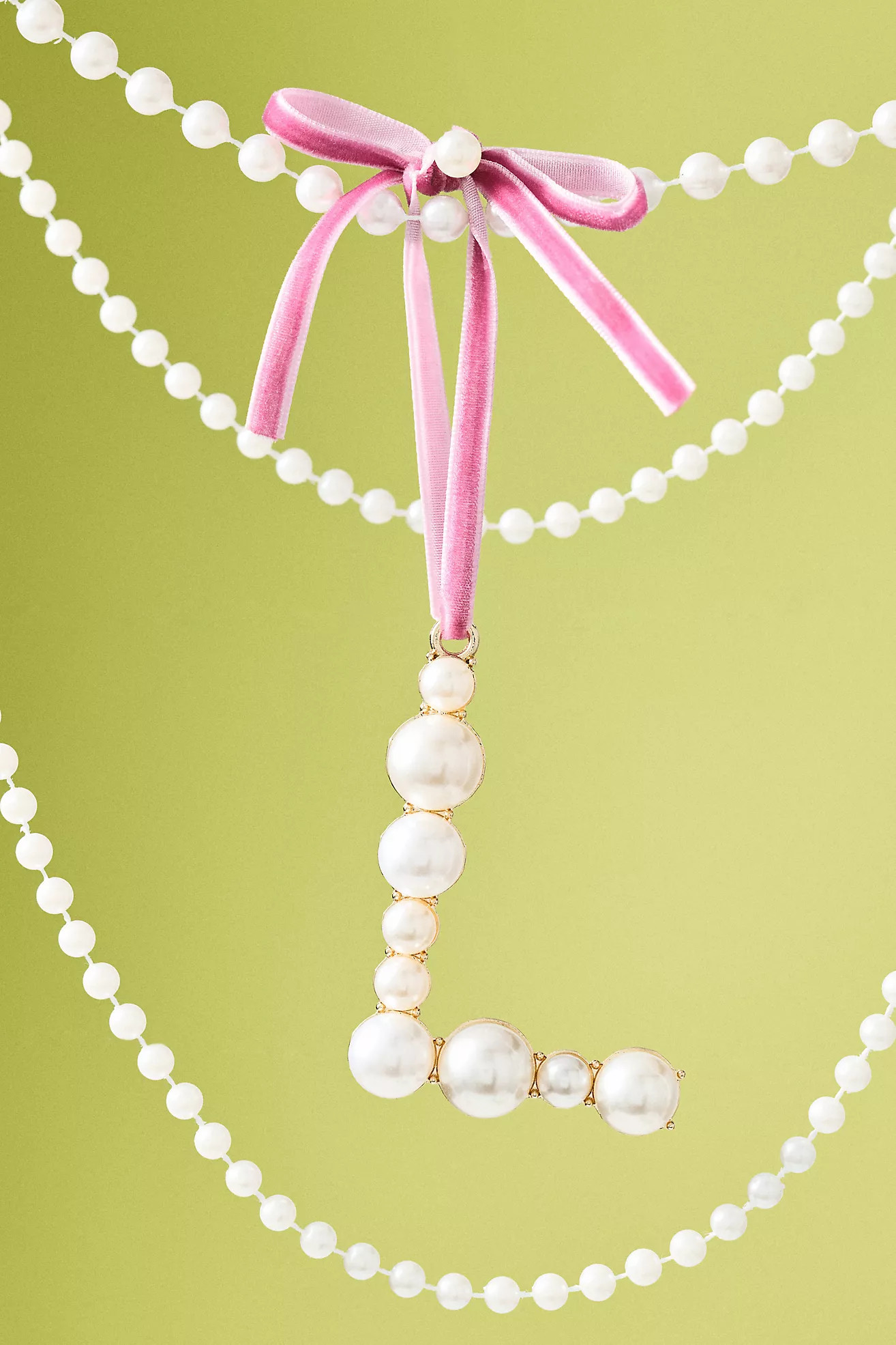 Pearl Monogram Ornament | Anthropologie (US)