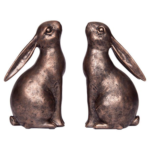 3R Studios Bronze Resin Bunny Bookends - Set of 2 - Walmart.com | Walmart (US)