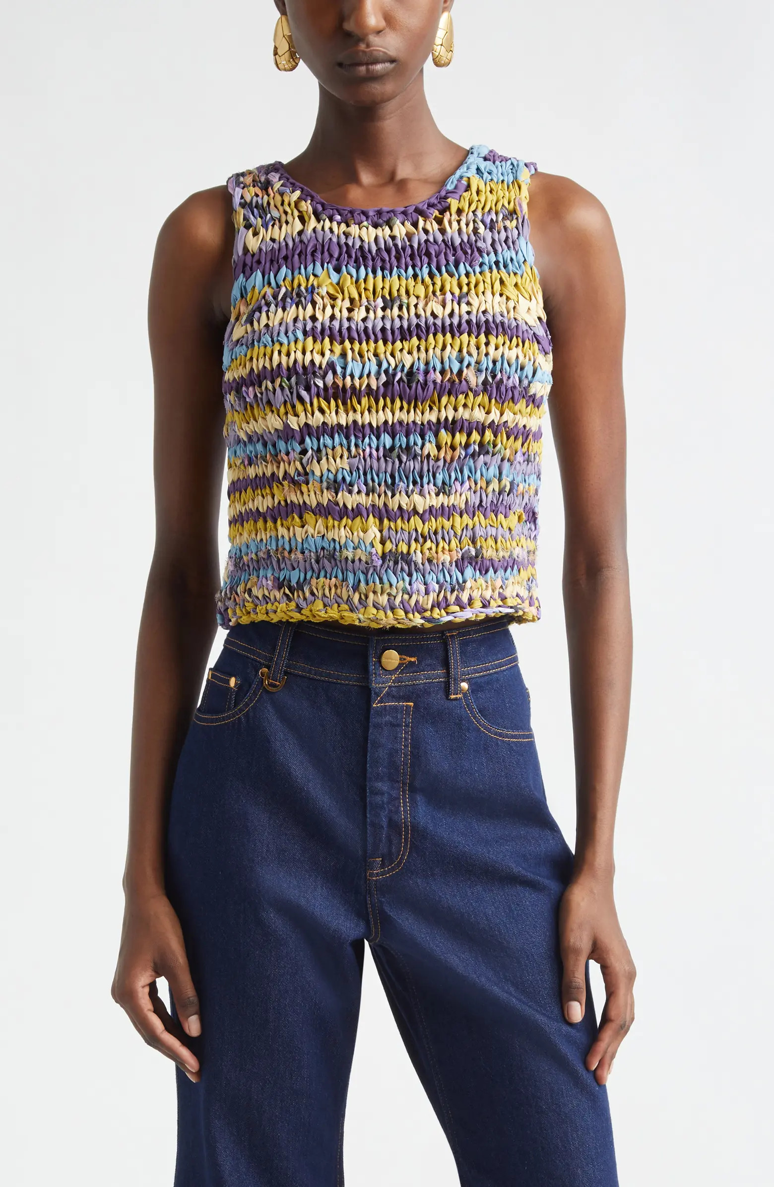 Luna Crop Ribbon Sweater Tank | Nordstrom