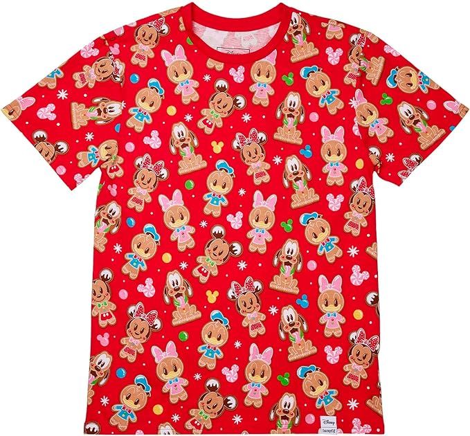 Loungefly DISNEY GINGERBREAD MICKEY AND FRIENDS UNISEX TEE LARGE | Amazon (US)