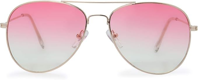 The Fresh Classic Metal Frame Oceanic Color Lens Aviator Sunglasses Gift Box | Amazon (US)