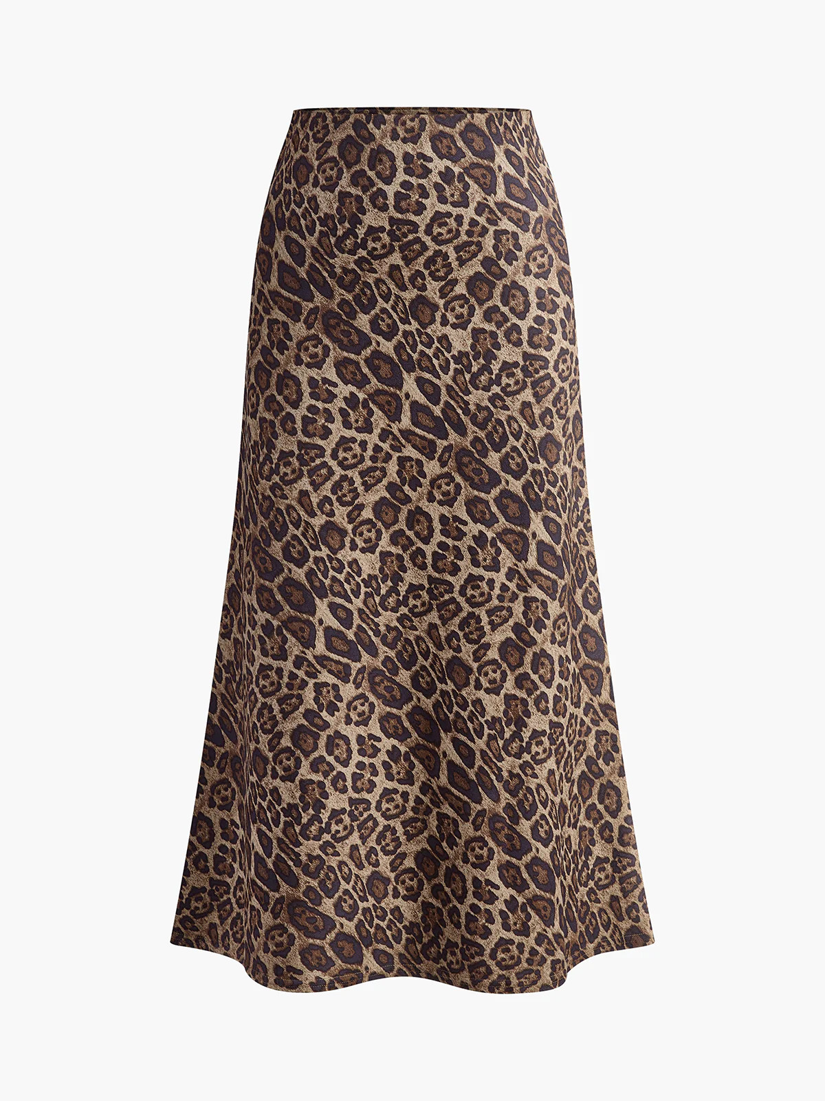Mid-Waist Leopard Printed Skirt | Commense