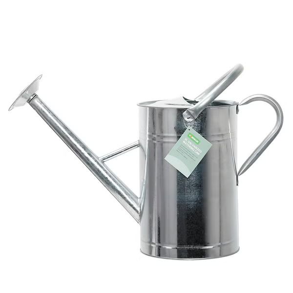 Hb Watering Can Galvanized - 9l | Homebase