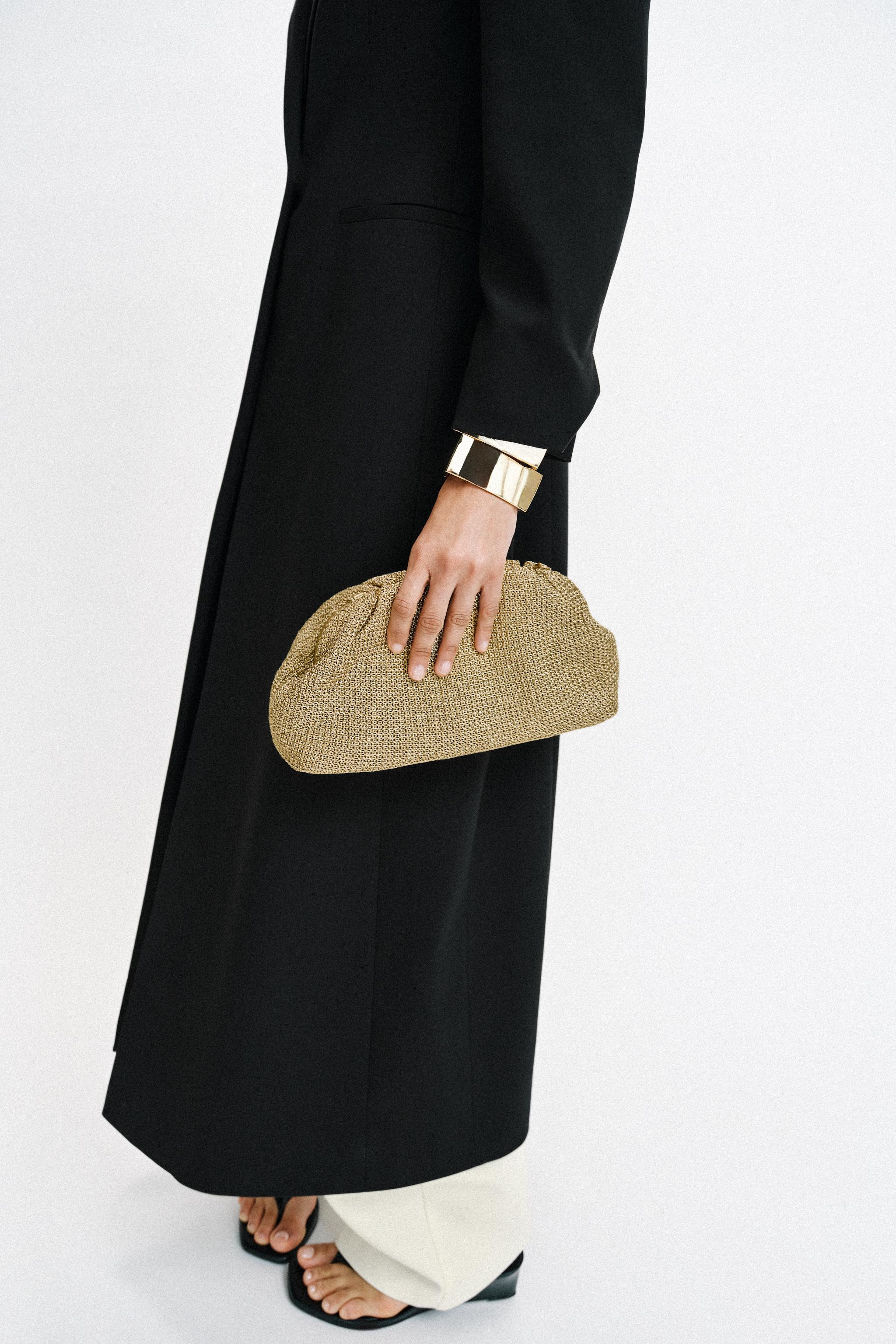 METALLIC BRAIDED CLUTCH | Zara UK