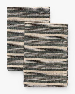 Darnell Stripe Tea Towels (Set of 2) Green | McGee & Co. (US)