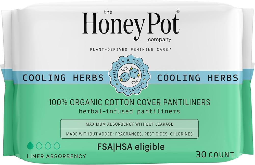 The Honey Pot Company - Herbal Panty Liners for Women - Everyday Liners - Infused w/Essential Oil... | Amazon (US)