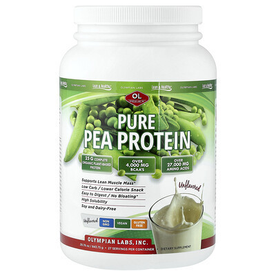 Olympian Labs, Pure Pea Protein, Unflavored, 29.76 oz (843.75 g) | iHerb