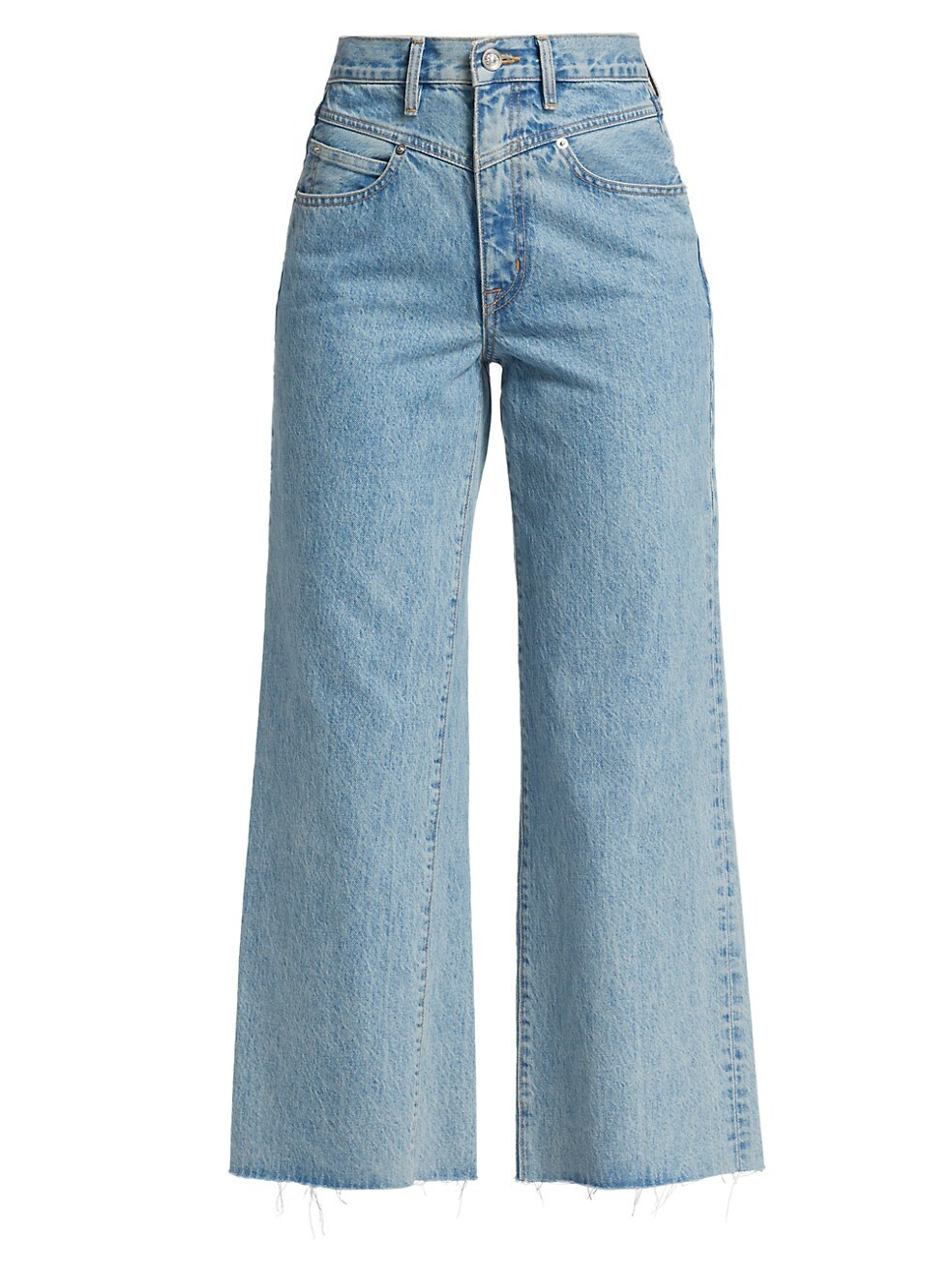 Grace High-Rise Stretch Wide Crop Jeans | Saks Fifth Avenue