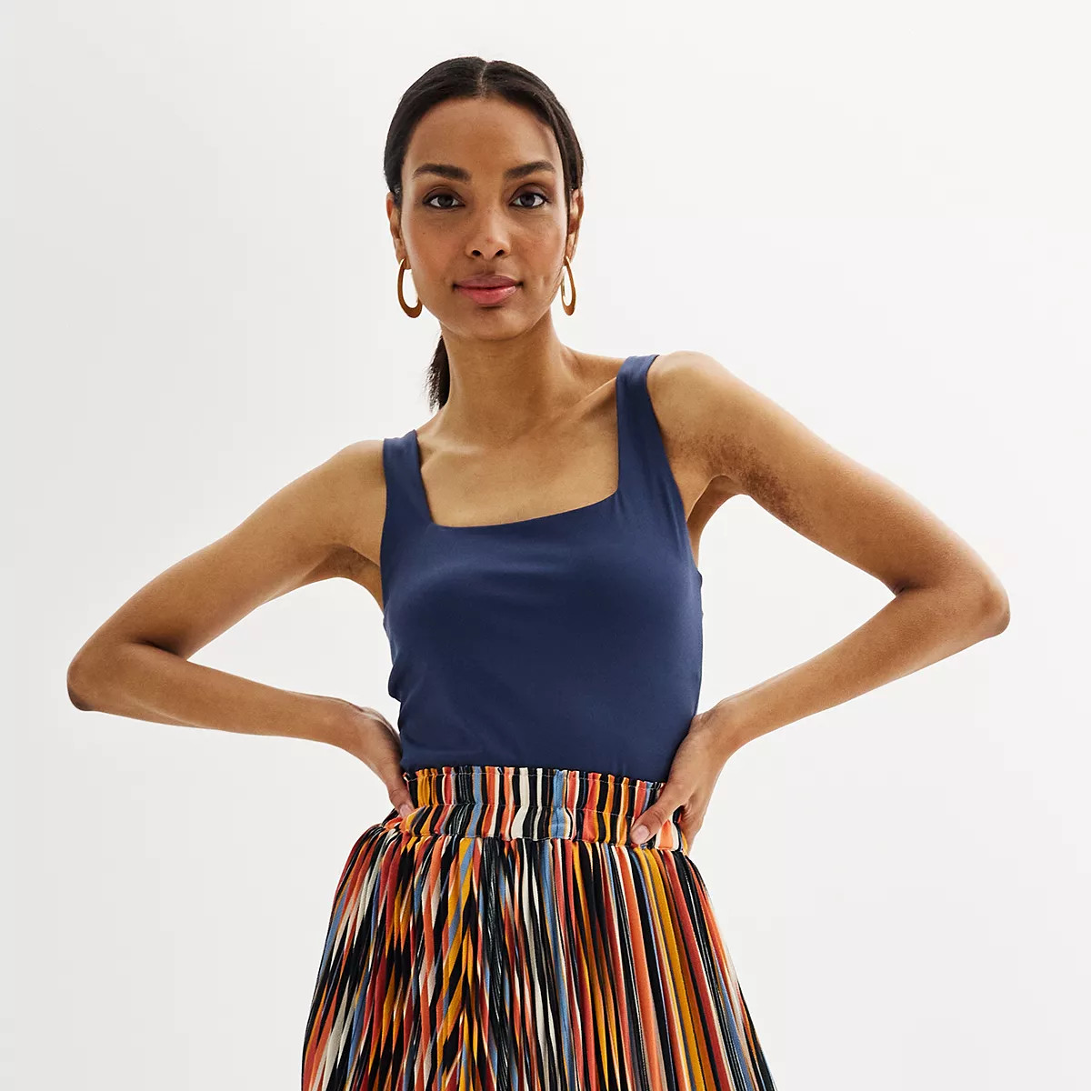 Women's Nine West Sculpt Squareneck Tank | Kohl's