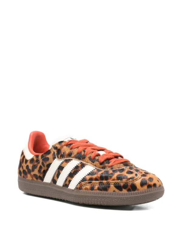 Adidas Samba OG animal-print Striped Trainers | Brown | FARFETCH | Farfetch Global