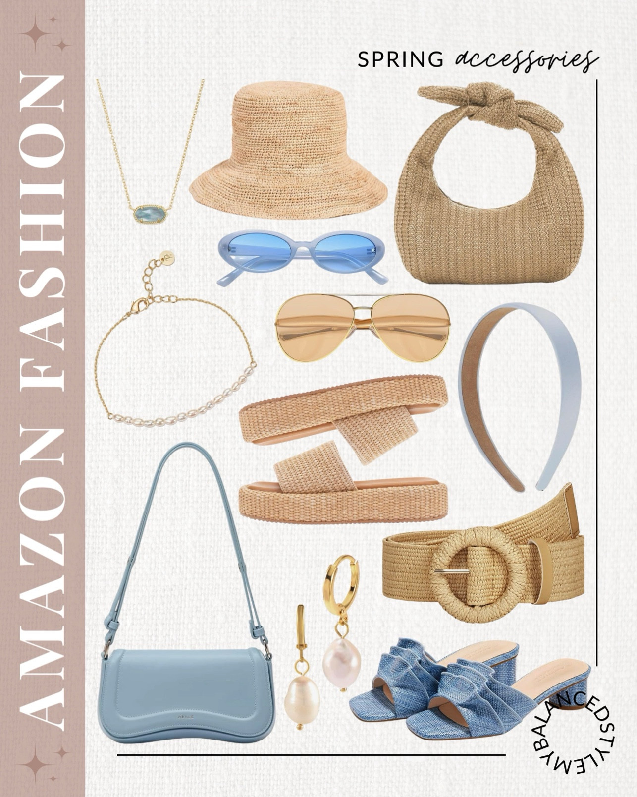 Amazon spring accessories

oversized sunglasses for spring outfits
straw crossbody bags and totes
lightweight silk scarves
dainty layered gold jewelry
colorful claw clips and hair bows
neutral baseball caps
woven belts and waist accessories
pastel statement earrings
minimalist watches and bracelets
spring ready canvas sneakers

#LTKSeasonal #LTKootd #LTKSaleAlert