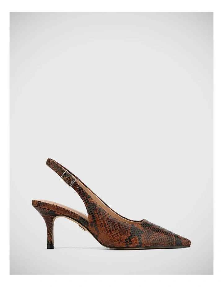 WittnerMella Python Print Leather Slingback in Tan | Myer