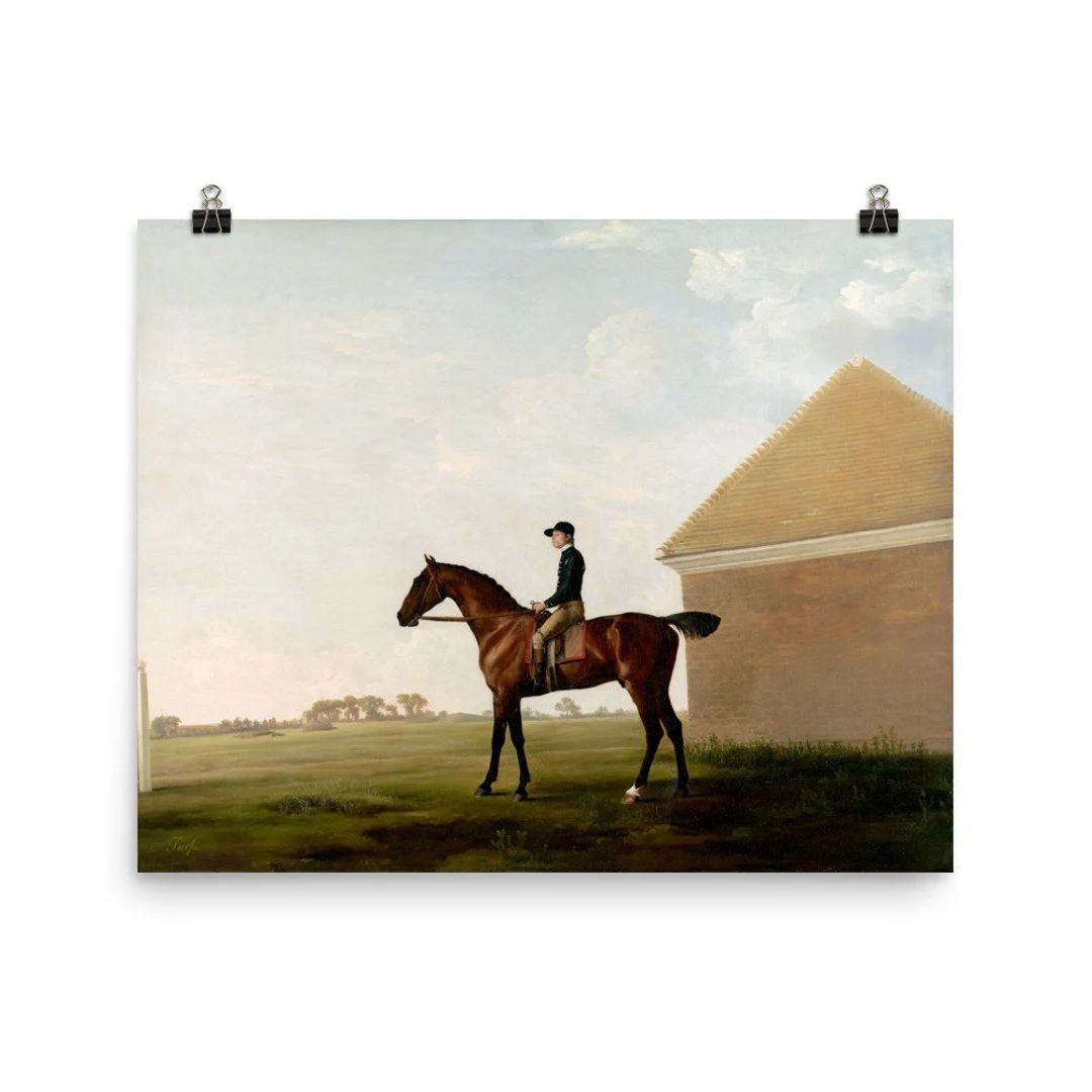 GEORGE STUBBS Turf, With Jockey Up, at Newmarket Equestrian Art Vintage English Art, Regal, Jocke... | Etsy (US)